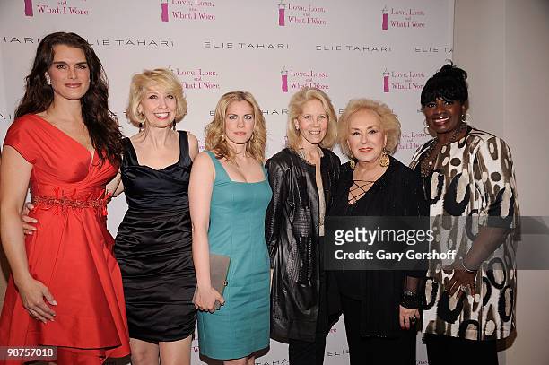 Actors Brooke Shields, Julie Halston, Anna Chlumsky, producer Daryl Roth, and actors Doris Roberts and LaTanya Richardson Jackson attend the new cast...
