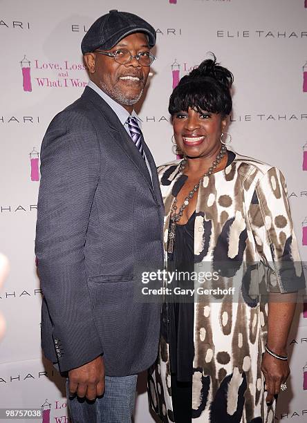 Actor Samuel L. Jackson and wife, actress LaTanya Richardson Jackson attend the new cast member welcoming party for "Love, Loss, and What I Wore" at...