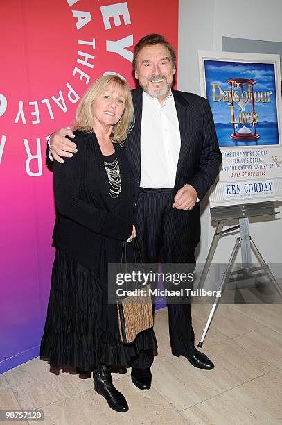Actor Joseph Mascolo arrives with wife Patricia Schulz at the launch party for Executive Producer Ken Corday's new book "The Days Of Our Lives: The...
