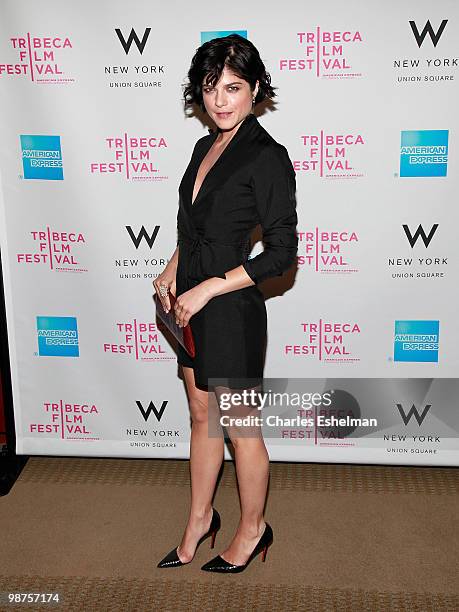 Actress Selma Blair attends Awards Night during the 9th Annual Tribeca Film Festival at the W New York - Union Square on April 29, 2010 in New York...