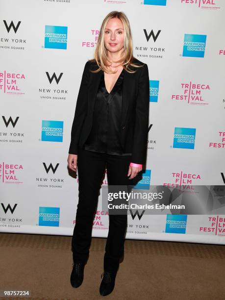 Actress Hope Davis attends Awards Night during the 9th Annual Tribeca Film Festival at the W New York - Union Square on April 29, 2010 in New York...