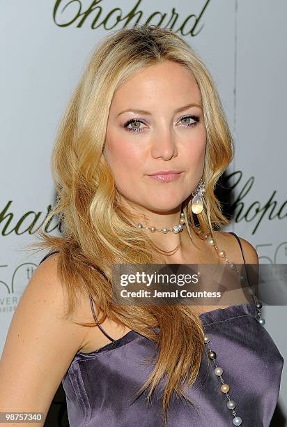 Actress Kate Hudson poses for a photo at the star studded gala celebrating Chopard's 150 years of excellence at The Frick Collection on April 29,...