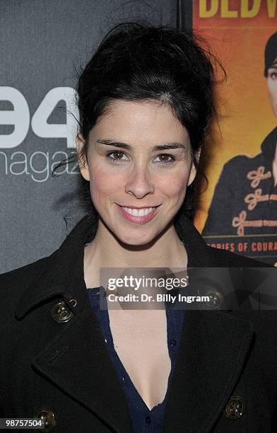 Sarah Silverman arrives at "The Bedwetter" book launch party hosted by 944 and Absolut Berri Acai at Trousdale on April 29, 2010 in West Hollywood,...