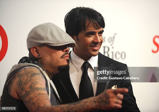 Singers AB Quintanilla and Luis Fonsi attend the 2010 Billboard Latin Music Awards at Coliseo de Puerto Rico José Miguel Agrelot on April 29, 2010 in...