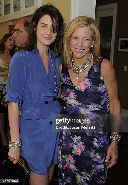 Editor-in-chief of Self Magazine Lucy Danziger and actress Cobie Smulders pose during the Self Magazine "The Nine Rooms for Happiness" book launch...