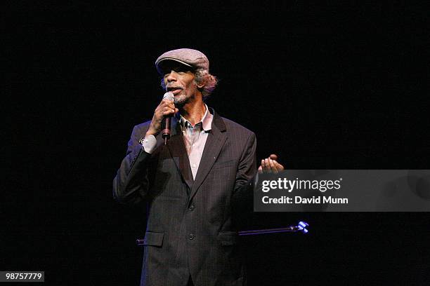 Gil Scott-Heron performs at The Liverpool Philharmonic Hall on April 29, 2010 in Liverpool, England.