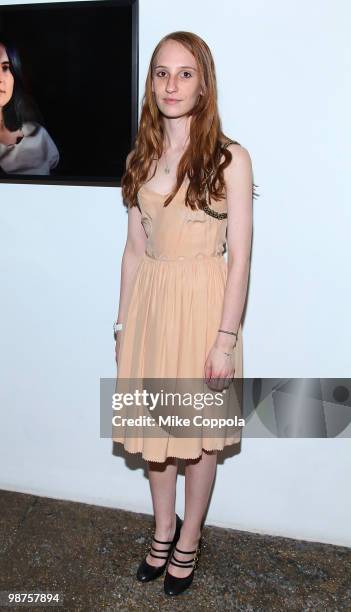 Sage Grazer attends the art show "Theurgy" at the Elga Wimmer Gallery on April 29, 2010 in New York City.