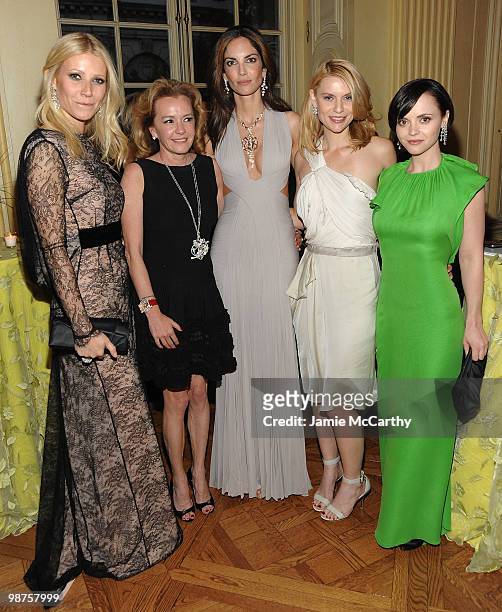 Gwyneth Paltrow, Vice President of Chopard Caroline Gruosi-Scheufele, model Eugenia Silva, Claire Danes and Christina Ricci attend the star studded...
