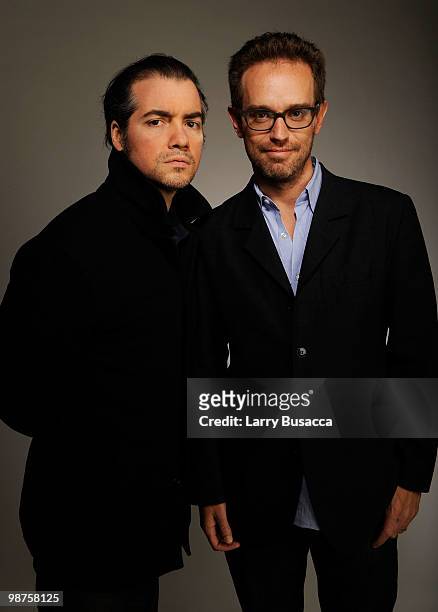 Actor Kevin Corrigan and producer Sam Bisbee from the film "The New Tenants" attend the Tribeca Film Festival 2010 portrait studio at the FilmMaker...