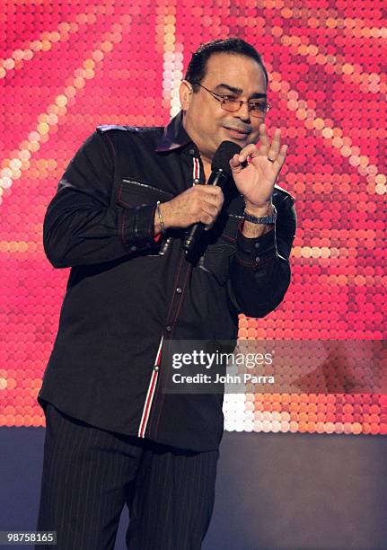 Singer Gilberto Santa Rosa performs onstage at the 2010 Billboard Latin Music Awards at Coliseo de Puerto Rico José Miguel Agrelot on April 29, 2010...