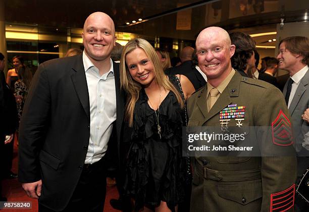 Founder & Executive Director Paul Rieckhoff and Marine Gunnery Sergeant Blaine Scott attend IAVA's Second Annual Heroes Celebration held at CAA on...