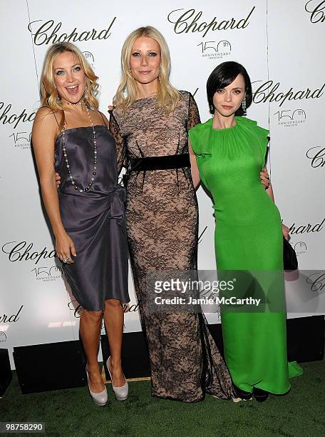 Kate Hudson, Gwyneth Paltrow and Christina Ricci attend the star studded gala celebrating Chopard's 150 years of excellence at The Frick Collection...