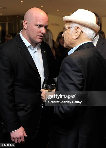 Founder & Executive Director Paul Rieckhoff and writer/producer Norman Lear attend IAVA's Second Annual Heroes Celebration held at CAA on April 29,...