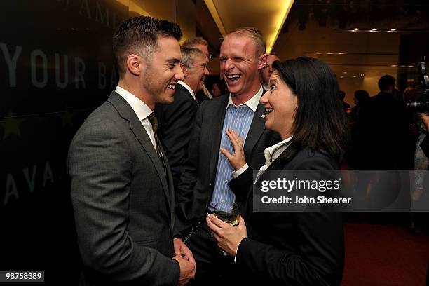 Actor Milo Ventimiglia and IAVA's Todd Bowers attend IAVA's Second Annual Heroes Celebration held at CAA on April 29, 2010 in Los Angeles, California.