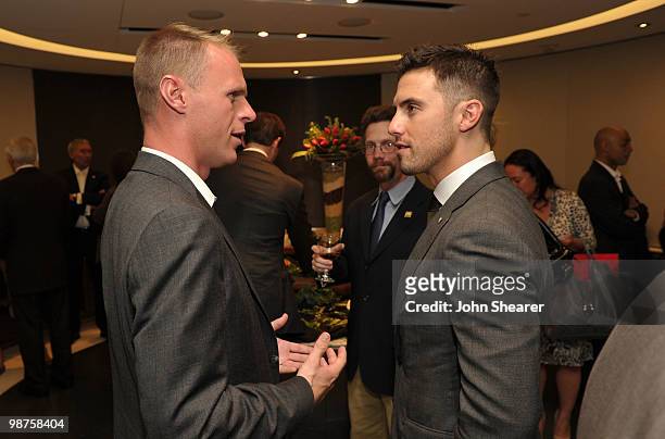 S Todd Bowers and actor Milo Ventimiglia attend IAVA's Second Annual Heroes Celebration held at CAA on April 29, 2010 in Los Angeles, California.