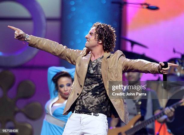 Singer David Bisbal performs onstage at the 2010 Billboard Latin Music Awards at Coliseo de Puerto Rico José Miguel Agrelot on April 29, 2010 in San...