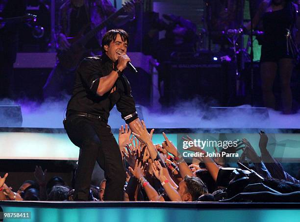 Singer Luis Fonsi performs onstage at the 2010 Billboard Latin Music Awards at Coliseo de Puerto Rico José Miguel Agrelot on April 29, 2010 in San...
