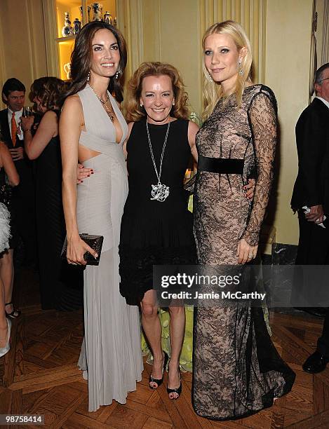 Model Eugenia Silva, Vice President of Chopard Caroline Gruosi-Scheufele and actress Gwyneth Paltrow attend the star studded gala celebrating...