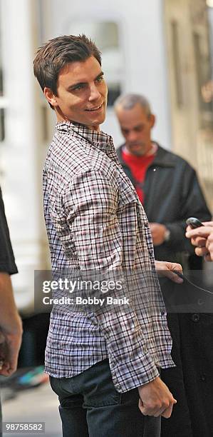 Colin Egglesfield on location for "Something Borrowed" on April 29, 2010 in New York City.
