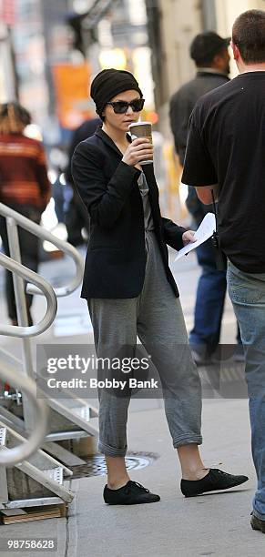 Ginnifer Goodwin on location for "Something Borrowed" on April 29, 2010 in New York City.