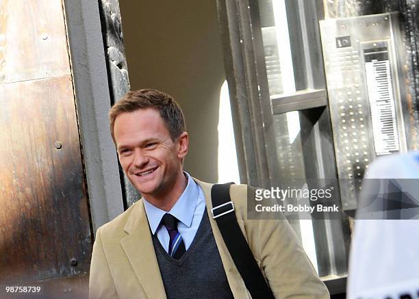 Neil Patrick Harris on location for "The Smurfs" on April 29, 2010 in New York City.
