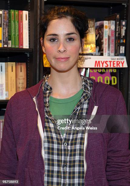 Comedian Sarah Silverman attends the book signing for her book 'The Bedwetter: Stories of Courage' at Book Soup on April 29, 2010 in West Hollywood,...