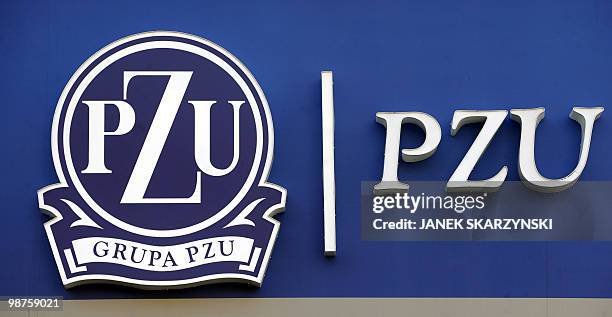 The logo of Poland's PZU insurance giant is seen in Warsaw on April 30, 2010. Over a quarter million individual investors signed up for over seven...