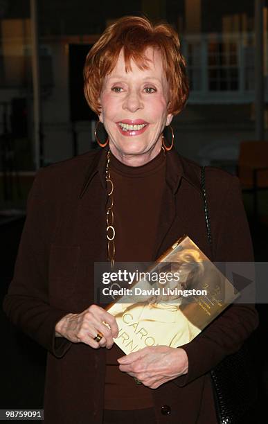 Actress Carol Burnett attends a signing for her book "This Time Together" at Borders Books & Music on April 29, 2010 in Westwood, California.