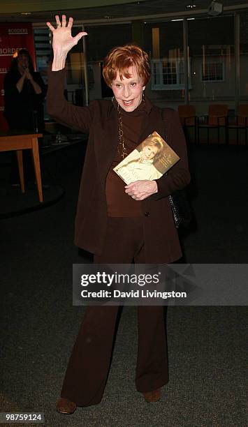 Actress Carol Burnett attends a signing for her book "This Time Together" at Borders Books & Music on April 29, 2010 in Westwood, California.