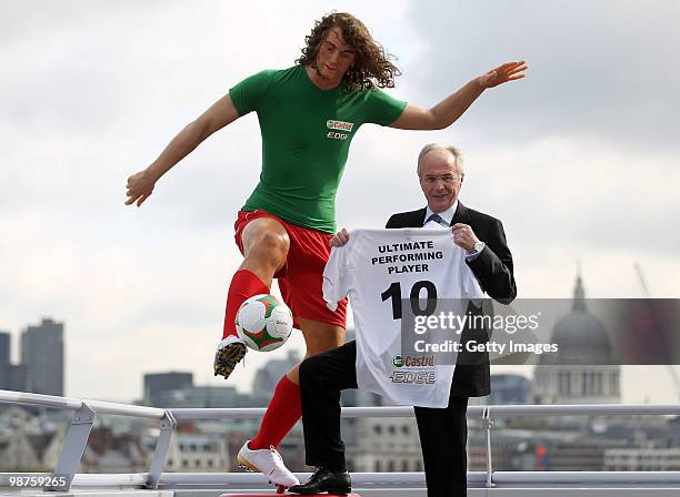 Sven-Goran Eriksson unveils the Castrol EDGE Ultimate Performing Player at the National Theatre on April 30, 2010 in London, England. Standing at 6?7...