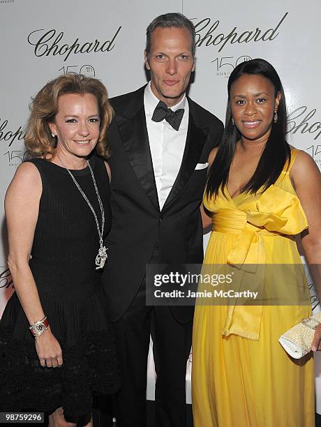 Vice President of Chopard Caroline Gruosi-Scheufele, President and CEO of Chopard USA Marc Hruschka and Rebecca Jones the star studded gala...