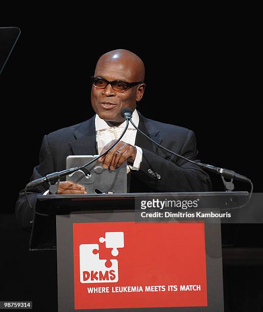 Antonio L.A. Reid speaks at the DKMS' 4th Annual Gala: Linked Against Leukemia at Cipriani 42nd Street on April 29, 2010 in New York City.