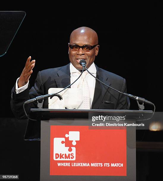 Antonio L.A. Reid speaks at the DKMS' 4th Annual Gala: Linked Against Leukemia at Cipriani 42nd Street on April 29, 2010 in New York City.