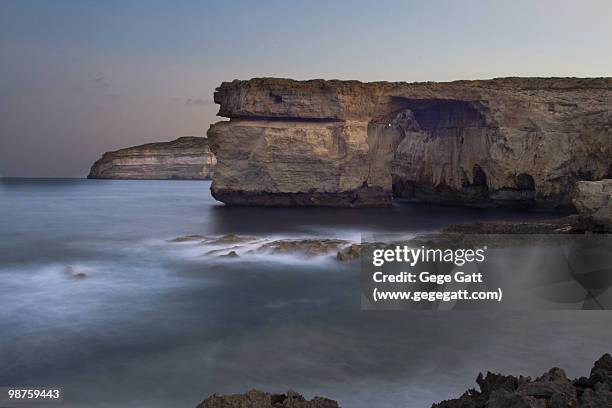 ancient seascape. dwejra - gozo -malta - dwejra stock pictures, royalty-free photos & images