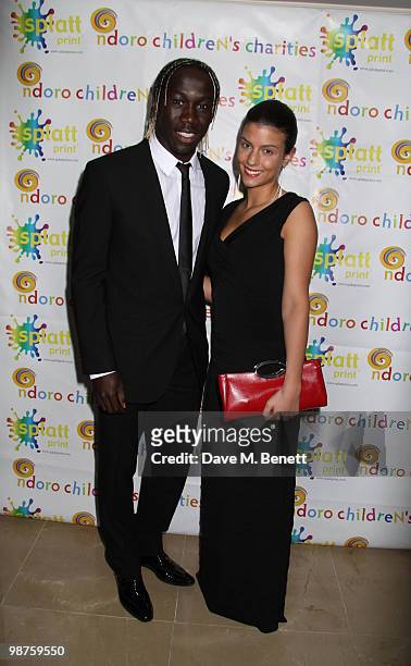 Bacary Sagna attends a special fundraising performance of 'Sunset Boulevard' in aid of the Ndoro Children's Charity at The Mayfair Hotel on April 29,...