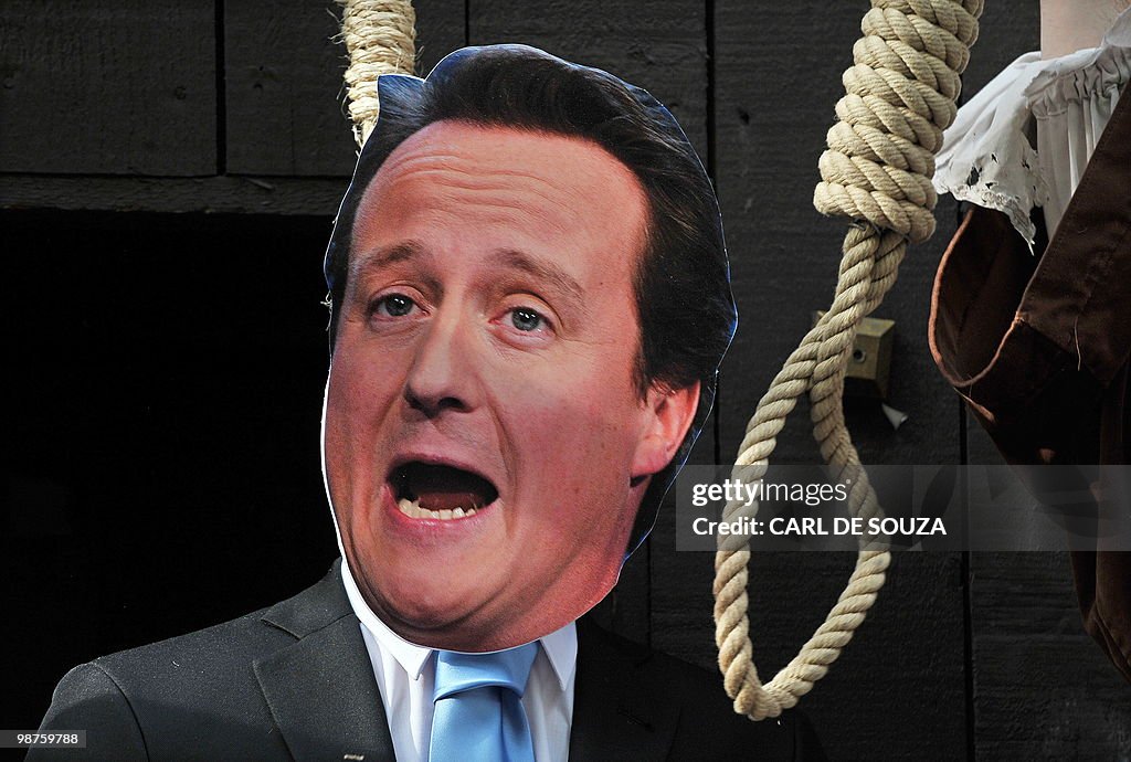 A mannequin depicting British Prime Mini