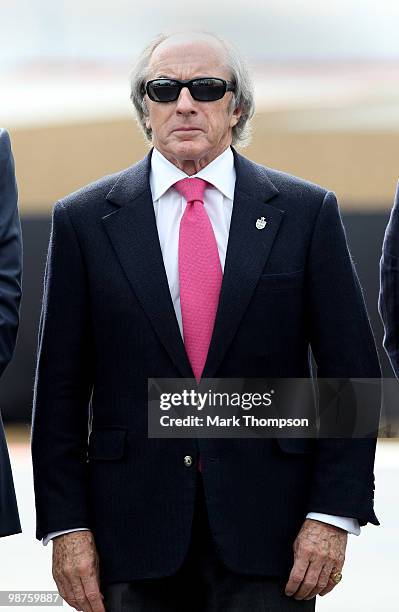 Sir Jackie Stewart during the launch of the new Grand Prix circuit at Silverstone on April 29, 2010 in Northampton, England.