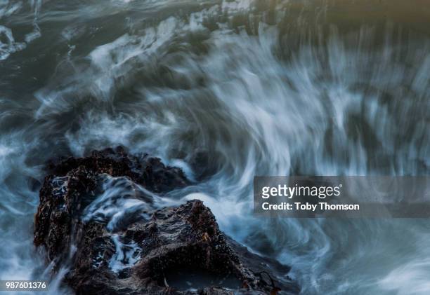 water in wales - fast shutter speed foto e immagini stock