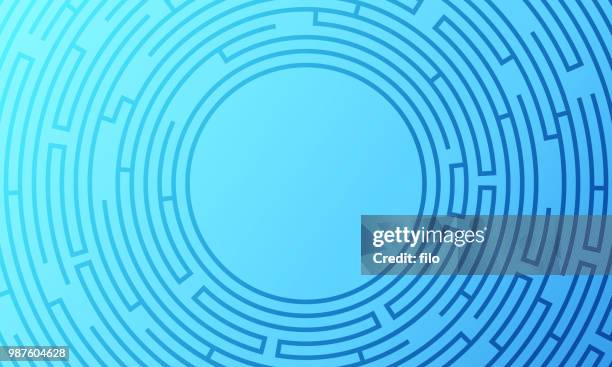 round abstract maze background - glitch texture stock illustrations