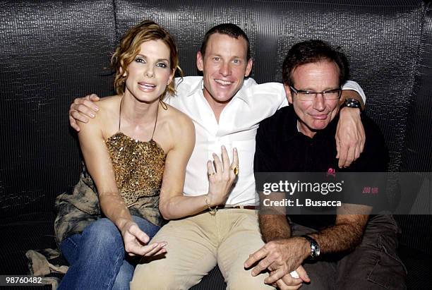 Sandra Bullock, Lance Armstrong and Robin Williams