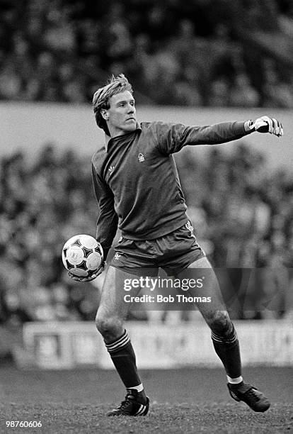 Hans Van Breukelen of Nottingham Forest in action against Ipswich Town during the Division One match held at Portman Road, Ipswich on 19th March...
