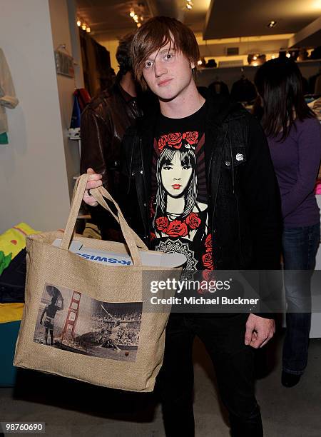 Actor Eddie Hassell attends the K-Swiss Party to launch the Vintage California Collection at Kitson on April 29, 2010 in Malibu, California.