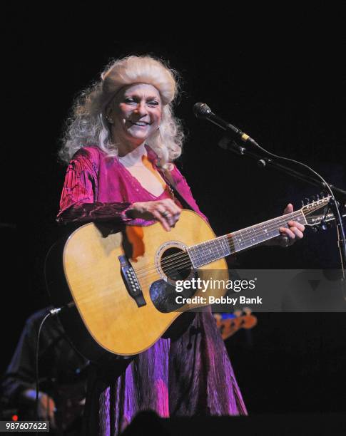 Judy Collins performs with Stephen Stills at St George Theatre on June 29, 2018 in New York City.