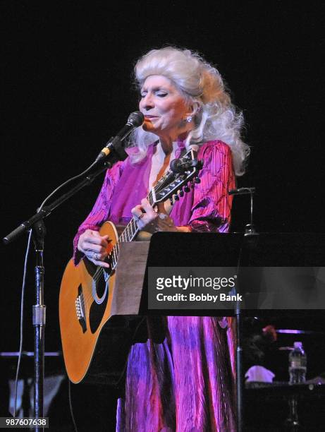 Judy Collins performs with Stephen Stills at St George Theatre on June 29, 2018 in New York City.