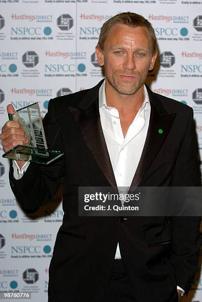 Daniel Craig, winner of British Actor of the year