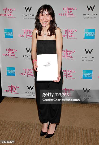 Winner, Best Actress in a Narrative Feature Film Sibel Kekilli attends Awards Night during the 9th Annual Tribeca Film Festival at the W New York -...