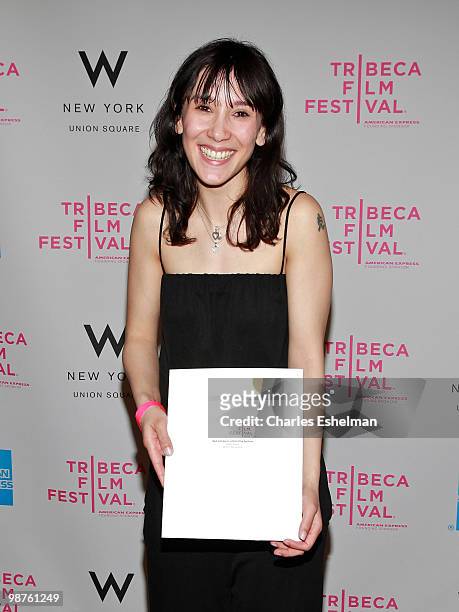 Winner, Best Actress in a Narrative Feature Film Sibel Kekilli attends Awards Night during the 9th Annual Tribeca Film Festival at the W New York -...