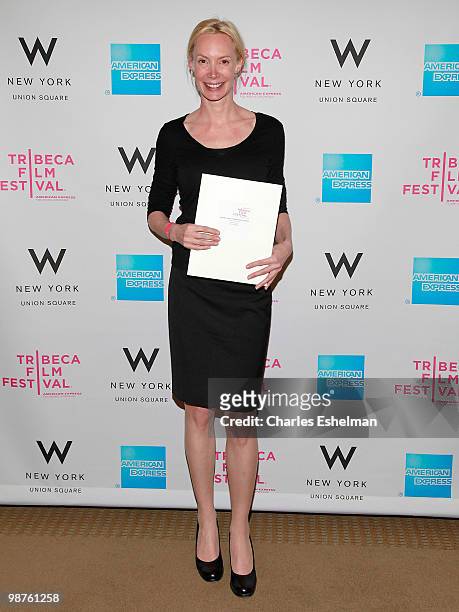 Winner, The Founders Award for Best Narrative Feature, writer/director Feo Aladag attends Awards Night during the 9th Annual Tribeca Film Festival at...