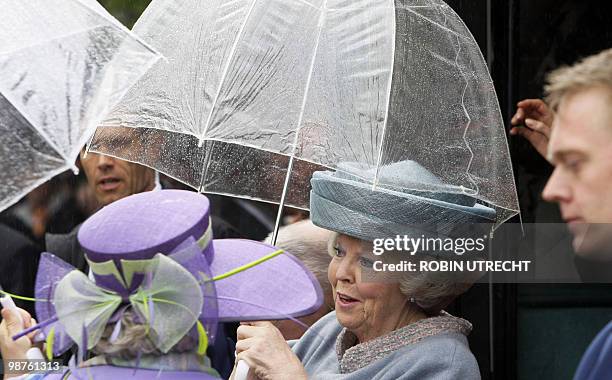 Dutch Queen Beatrix attends the Queen's Day festivities, in Wemeldinge, on April 30, 2010. The Netherlands' Queen Beatrix celebrates 30 years on the...