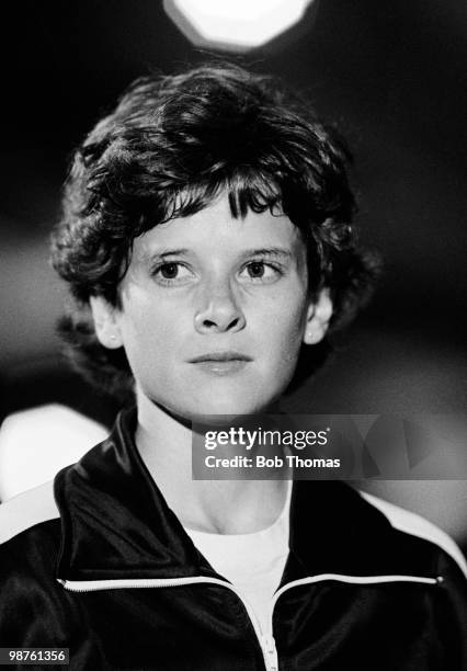 Zola Budd of Great Britain at the Peugeot Talbot Games held at Crystal Palace, London on 20th July 1985. .